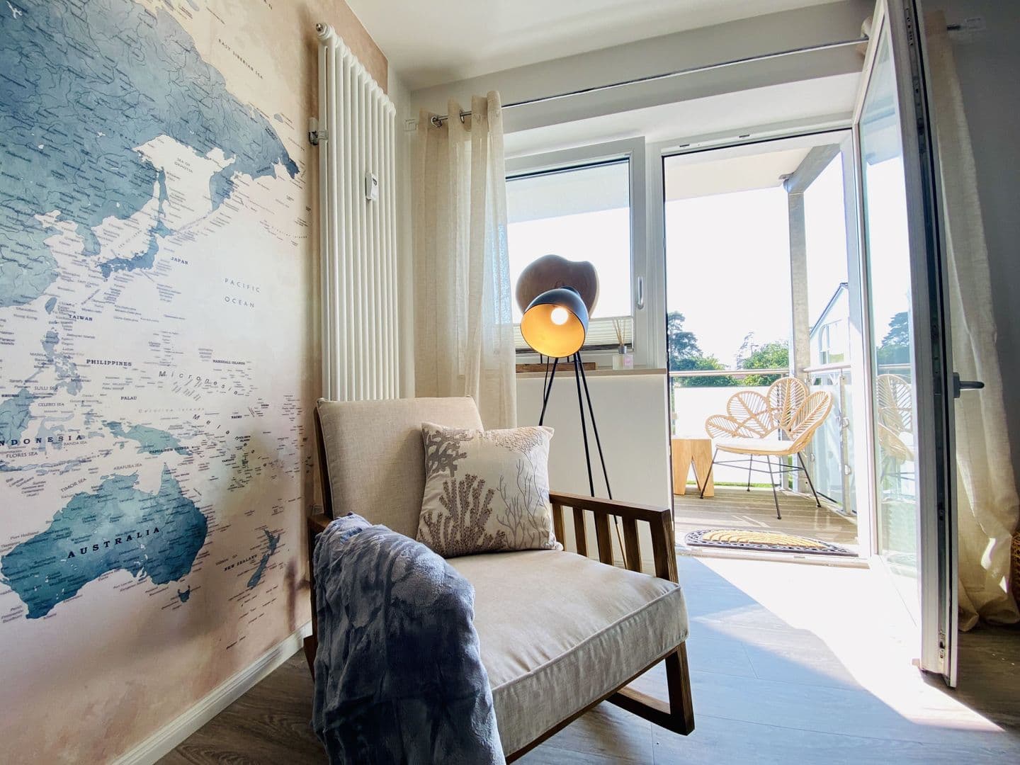 Ferienwohnung Weltenbummler 18 Haus Strandbummler Baabe in Baabe – Wohnzimmer