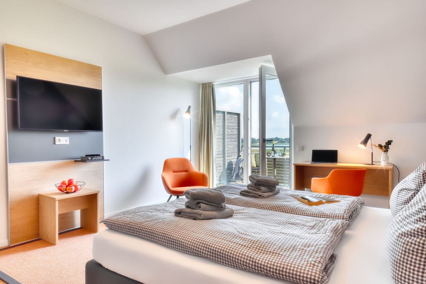 Ferienwohnung Wiesenpieper 07 im Wreecher Idyll Rügen in Wreechen – Wohnzimmer