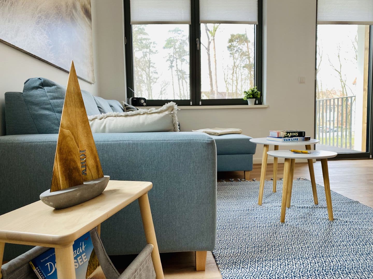 Ferienwohnung Windflüchter 18 Parkvillen Carlota und Candela Baabe in Baabe – Wohnzimmer