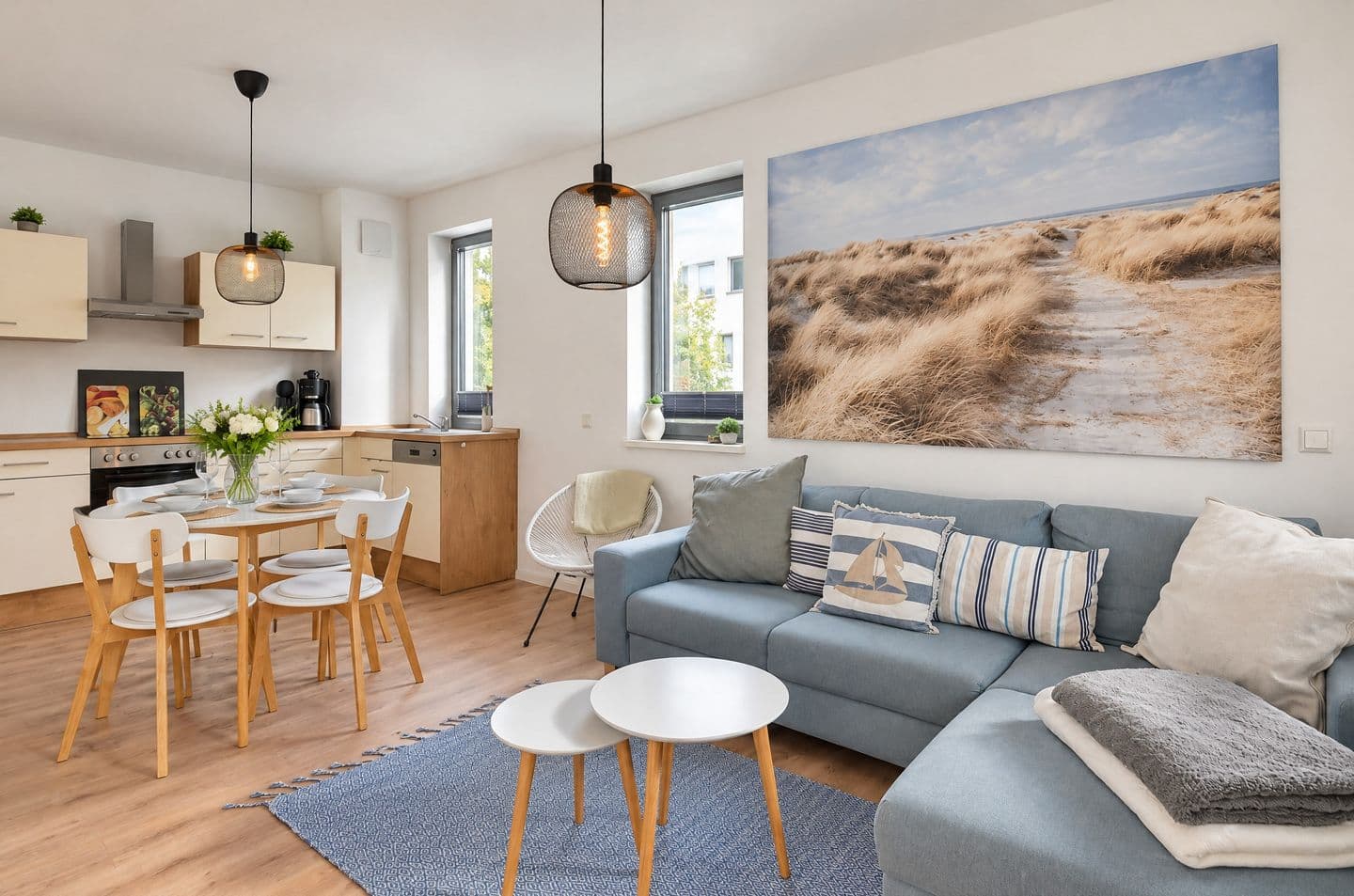 Ferienwohnung Windflüchter 18 Parkvillen Carlota und Candela Baabe in Baabe – Wohnzimmer